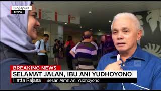 Jenazah Ani Yudhoyono Akan Tiba di Halim Minggu Pagi