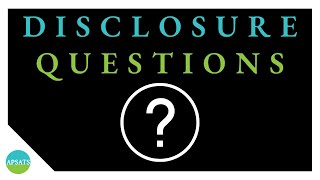 Disclosure questions