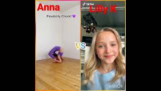 Anna McNulty VS Lilly K flexibility check who is more flexible #shorts