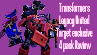 Transformers Legacy United Target exclusive 4 pack Review