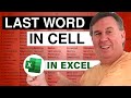 Excel Find The Last Word In Each Cell - Episode 2476