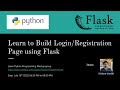 Learn to Build Login/Registration Page using Flask | Learn Python Programming meetup | Meetup 9