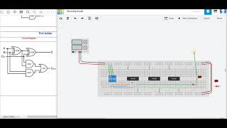 Full Adder using Tinkercad