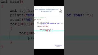 program to print pascal triangle in C Programming