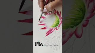 Inspired by Maui😔 this is the beautiful King Protea coming to Skillshare #watercolorflower #tutorial