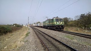 Green Monster Lallaguda WAG-9 with Container Train | Indian Railways