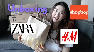 和我一起开个箱吧｜Unboxing｜Zara｜H\u0026M｜Shopbop｜Self-Portrait