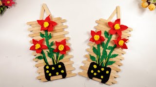 How to Make Adorable Popsicle Stick Wall Decorations and Felt Flowers