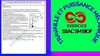 1BAC BIOF EXERCICE A2 TRAVAILLE ET PUISSANCE