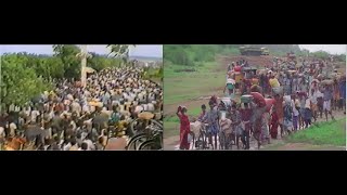 Kannathil Muthamittal Movie Scene vs Real Footage [1995 Jaffna Exodous)