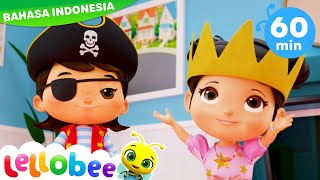 Pakai Kostum (Putri, Bajak Laut dan Pesawat) | Lellobee Indonesia -Kartun Anak Spesial HUT Indonesia