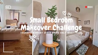 Small Bedroom Makeover Challenge: Transforming My Space Using ONLY What I Have!\