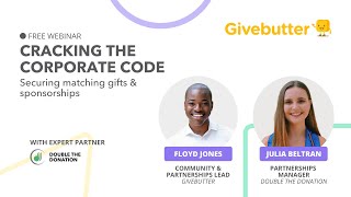 How to secure matching gifts and sponsorships on Givebutter with Double the Donation