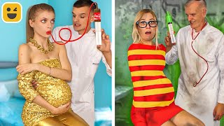 Rich Pregnant VS Broke Pregnant! Funny Pregnancy Situations & DIY Ideas by Mr Degree