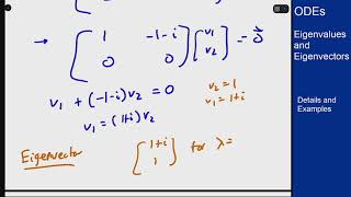 Differential Equations - Eigenvalues and Eigenvectors - Complex Eigenvalues