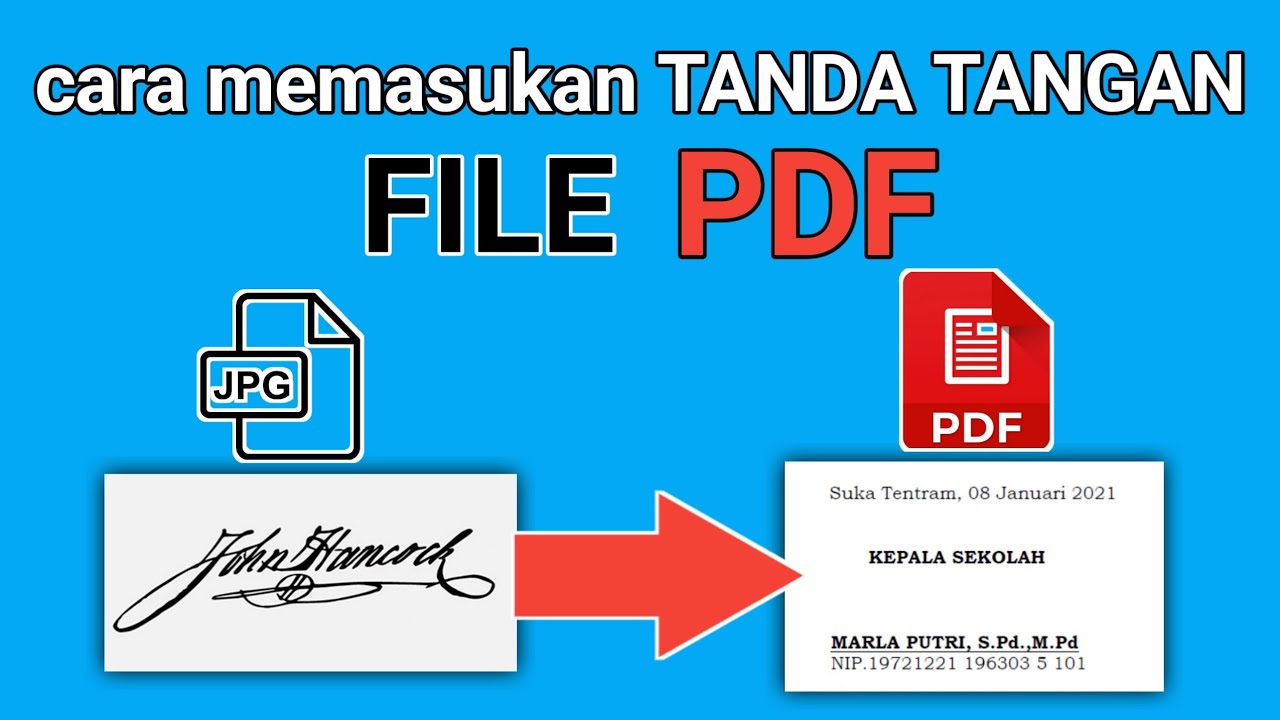 Cara Memasukan Tanda Tangan Di Pdf - YouTube