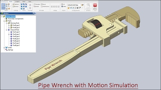 Pipe Wrench with Motion Simulation (Solid Edge Tutorial)