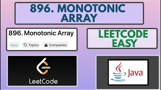 Leetcode | 896. Monotonic Array | Easy | Java Solution