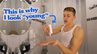 HOW I KEEP MY 28-YEAR-OLD SKIN (AND 1 WRINKLE) MOISTURIZED 🧖🏼‍♂️ a french skincare routine