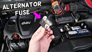 KIA OPTIMA ALTERNATOR FUSE LOCATION REPLACEMENT