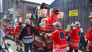 令和6年　大阪市阿倍野区   阿倍王子神社 夏祭り　阪南地域 南地区　獅子 子供だんじり巡幸