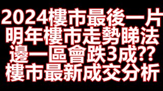 2024年樓市總結 2025年明年樓市前景預測分析 12月單月成交再創新低 銀主盤全年升一倍 新界區明年再跌3成!感謝大家支持!全年4000萬點閱 香港十大人氣網台 樓市分析 樓盤傳真 七師傅 湯文亮