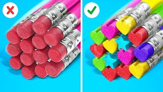 AWESOME SCHOOL HACKS FROM TIK TOK || Back to School! Cool Crafts and School DIY Ideas by 123 GO!