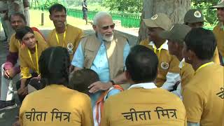 PM Modi's enriching conversation with the Cheetah Mitras at Kuno National Park in Madhya Pradesh