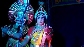 Yakshagana saligrama mela ಕಸ್ತೂರಿ ತಿಲಕ ಯಕ್ಷಗಾನ ನಾಟ್ಯದ ದೃಶ್ಯ