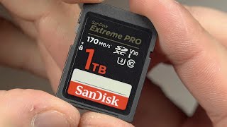 Unboxing SanDisk 1TB SD Memory card Extreme PRO UHS I SDXC