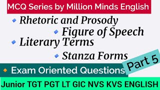 Rhetoric and Prosody ||Lecture 5 || Literary Terms || Figure of Speech ||Stanza forms ||