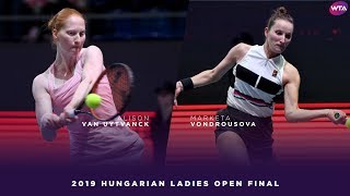 Alison Van Uytvanck vs. Marketa Vondrousova | 2019 Hungarian Ladies Open Final | WTA Highlights