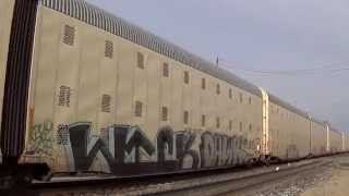 BNSF train 6688 is going Northbound Through Downtown Tehachapi CA