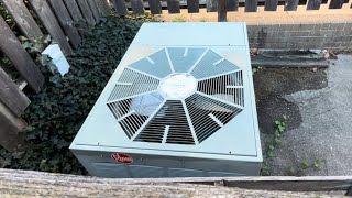 2002 Rheem Classic Stamped Octagon RPKA Heat Pump - Defrost Cycle (Steam Show)