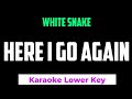 White Snake Here I Go Again Karaoke Lower Key  -5