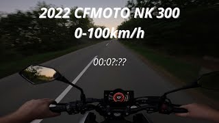 CFMOTO NK 300 0 to 100km/h Acceleration Test