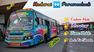 🌠 Cintha Bus Service ✨ Madurai ↔️ Paramakudi 👑 Cabin Ride 🔥 Time Table 🏆 veeraa