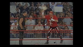 Funk throws a chicken at Dustin Rhodes in WCW (Terry Funk Moment of the Week 2/23/24)