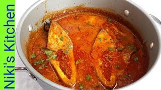 அரச்சு விட்ட பாறை மீன் குழம்பு மிகவும் வாசைனையாக செய்யலாம்!!!/How to make fish curry /Niki's Kitchen