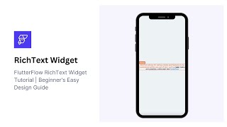 FlutterFlow RichText Widget Tutorial | Easy Design Guide for Beginners