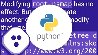 Setting and accessing namespaces in python lxml