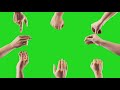 Hand Touch Gestures with green screen, no copyright, free to use (black mart)