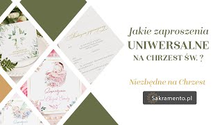 Jakie zaproszenia uniwersalne na Chrzest Św. wybrać?