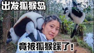 A Chinese Girl Traveled to Madagascar, The Lemurs Were So Enthusiastic, They Jumped on My Back