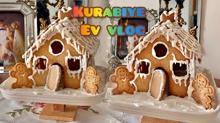 KURABİYE EV YAPTIM!🫶/KURABİYE EV TARİFİ/ GİNGERBREAD HOUSE / ZENCEFİLLİ KURABİYE