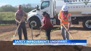 Safety improvements taking shape near Laniakea Beach