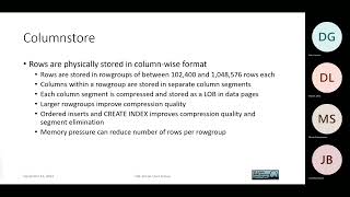 Introduction to Columnstore Indexes Dan Guzman 12 13 2022