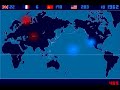 a time lapse map of every nuclear explosion since 1945 by isao hashimoto