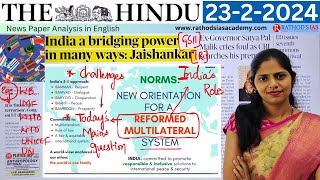 23-2-2024 | The Hindu Newspaper Analysis in English | #upsc #IAS #currentaffairs #editorialanalysis