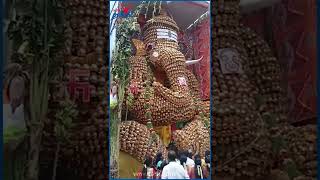 பூரண கும்பங்களால் பிரமாண்ட விநாயகர் சிலை -  Chennai பூம்புகார் நகர்